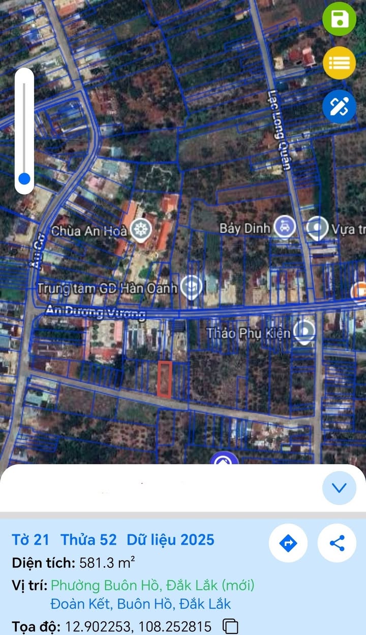 Đất nền chính chủ tại phường Buôn Hồ, Đắk Lắk - 576m² chỉ 2.567 tỷ