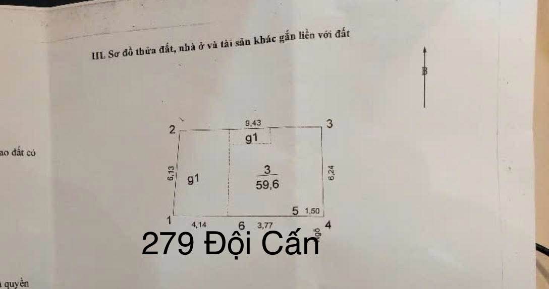 Đất đẹp Ba Đình 60m² giá 13 tỷ - Gần đường lớn, nhà 2 tầng cũ!