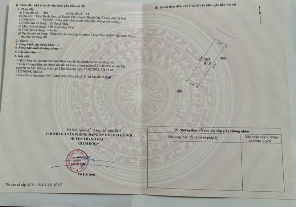 Nhà bán tại Tam Hưng, Thanh Oai 92m² giá 5.52 tỷ - Ngõ thông xe tải