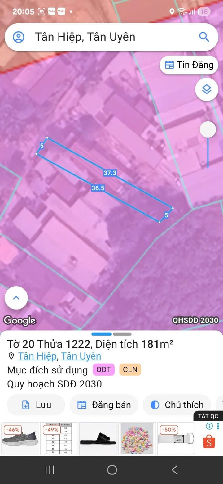 Đất Tân Hiệp, Hóc Môn 185m² giá 1.6 tỷ - Sổ hồng chính chủ, gần trường học!