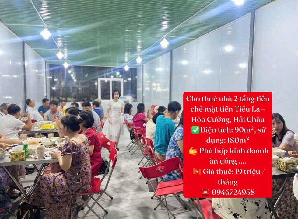 Cho thuê nhà mặt tiền Tiểu La, Hải Châu - Diện tích 90m², giá chỉ 19 triệu!