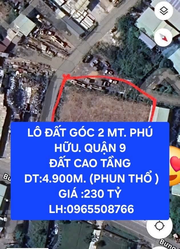Đất nền góc 2 mặt tiền Bưng Ông Thoàn, Q. Thủ Đức, 4900m² - Giá 230 tỷ, pháp lý rõ ràng!