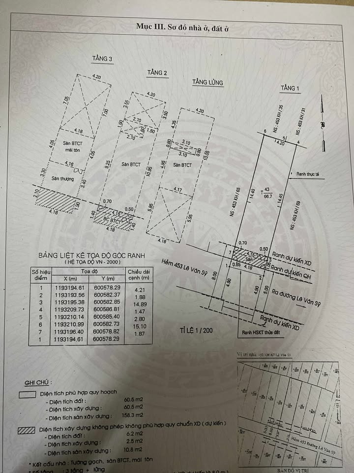 Nhà hẻm xe tải 453 Lê Văn Sỹ, Quận 3, 63m² - Vị trí siêu đắc địa, giá chỉ 12.8 tỷ!