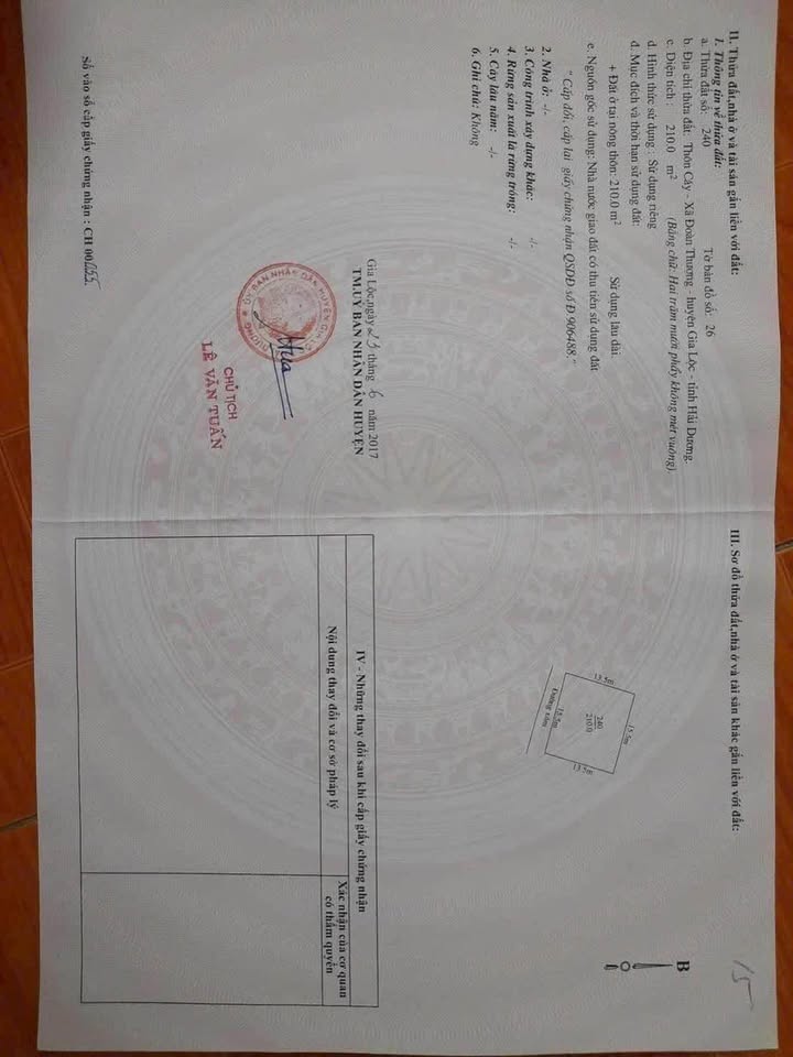 Đất nền thôn Cáy, Gia Lộc 210m² - Giá đầu tư hấp dẫn!