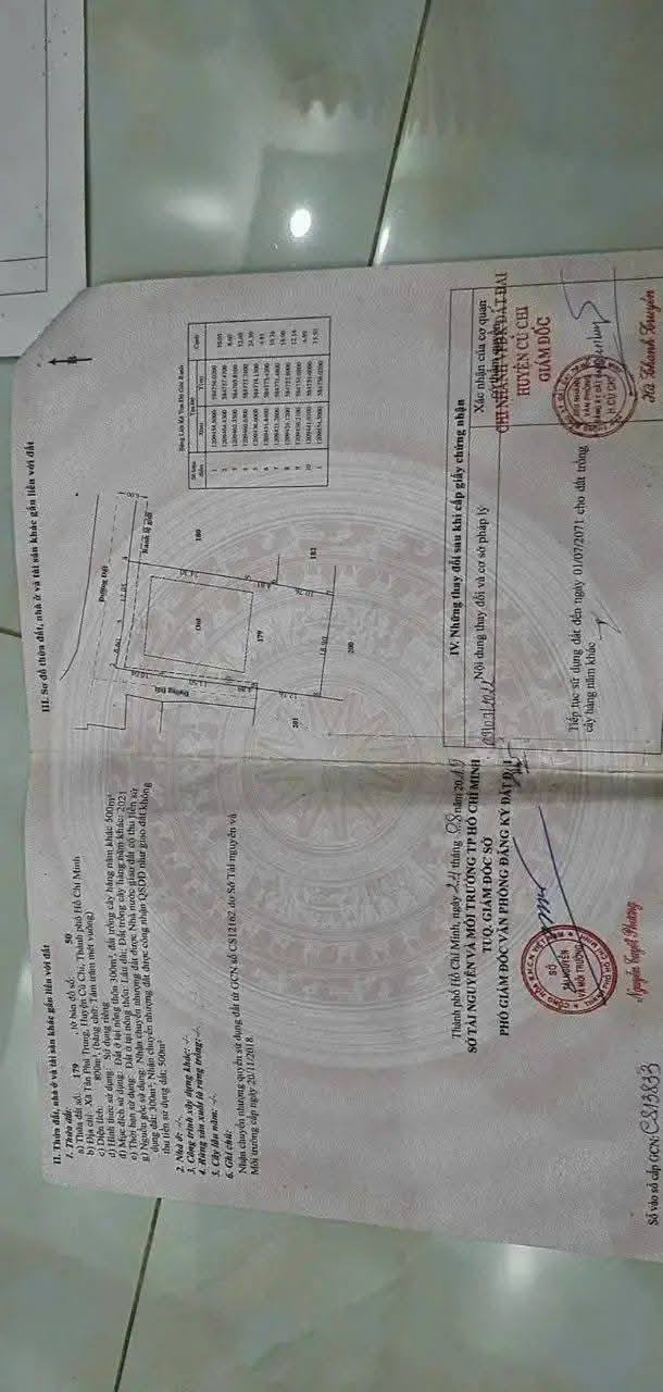 Đất nền đường 94 xã Tân Phú Trung 800m² giá chỉ 6.5 tỷ - Đầu tư sinh lời cao!