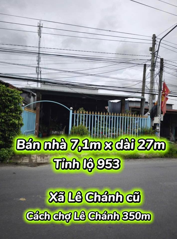 Nhà mặt tiền đường tỉnh lộ 953, xã Lê Chánh 191m² giá 930 triệu - Sẵn sàng vào ở ngay!