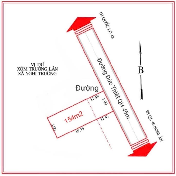 Đất Nền Nghi Trường 154m² giá chỉ 2.1 tỷ - Sổ đỏ chính chủ, cơ hội đầu tư tuyệt vời!