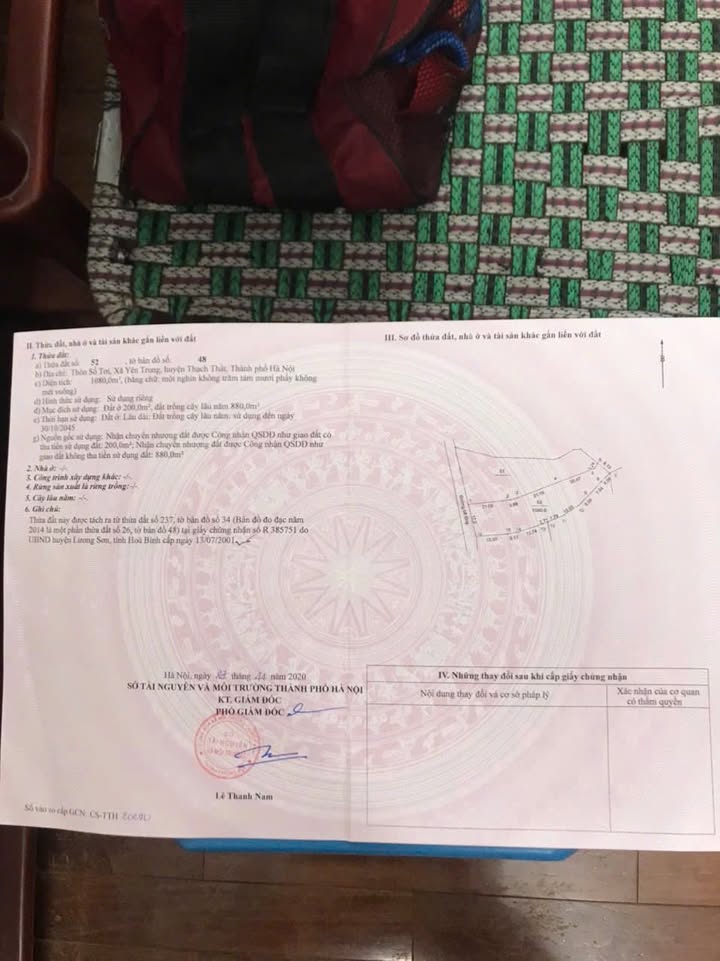 Đất thổ cư 1080m² tại Thôn Sổ Tơi, Thạch Thất - Giá chỉ 6.912 tỷ!