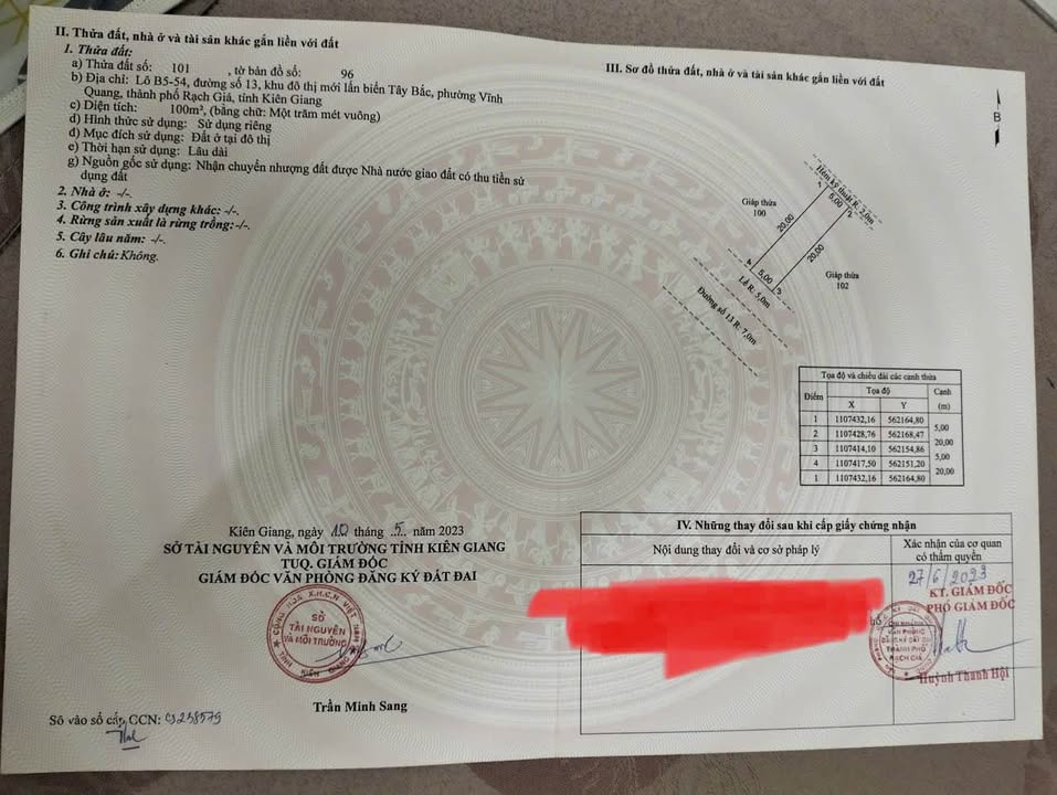 Đất nền Khu đô thị Tây Bắc, Rạch Giá 100m² giá 1.7 tỷ - Cơ hội đầu tư hấp dẫn!