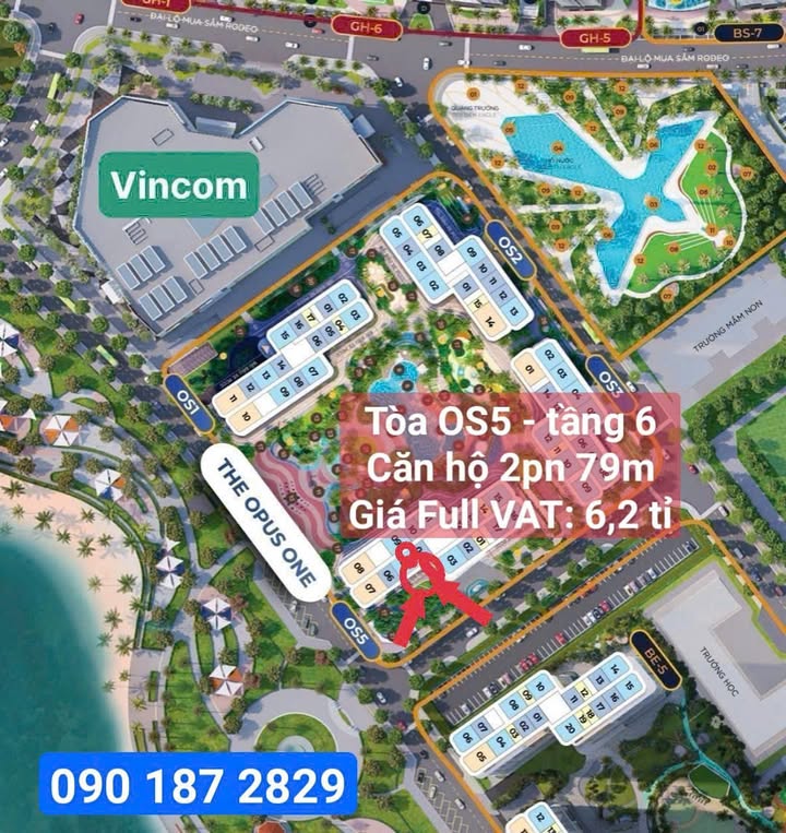 Căn hộ Opus One - Vinhomes Grand Park 79m² giá 6.2 tỷ - View công viên VinWonder tuyệt đẹp!