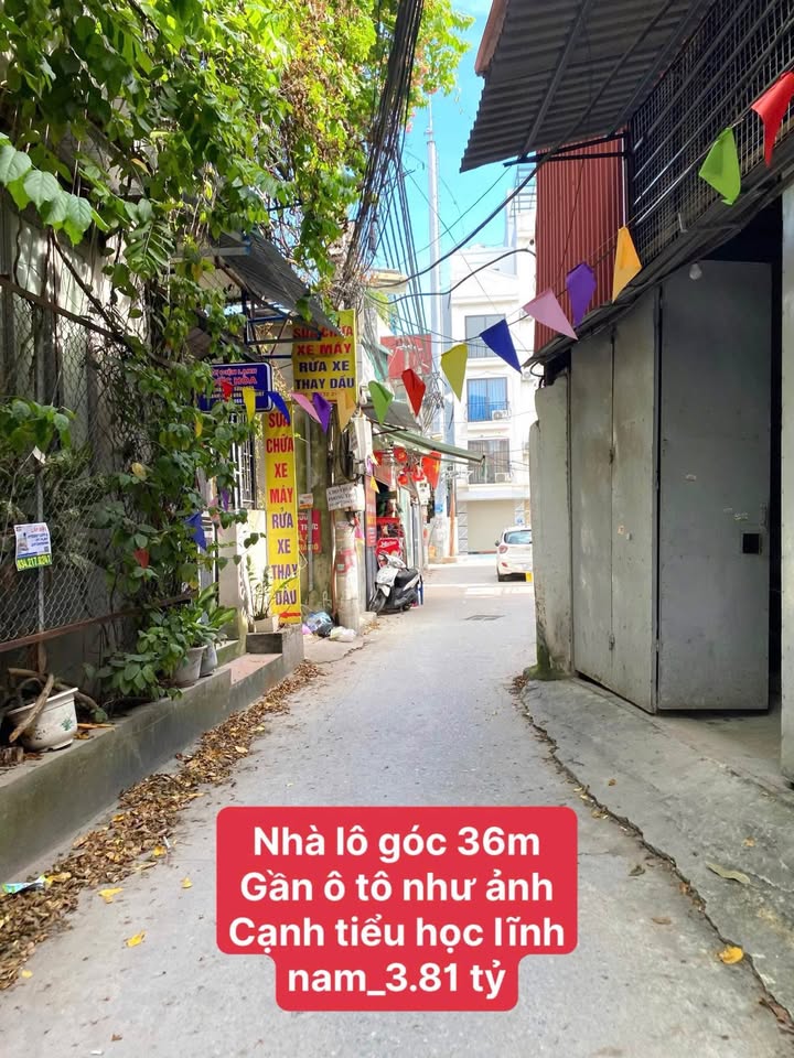 Nhà lô góc Lĩnh Nam 36m² giá 3.81 tỷ - 2 mặt thoáng, không quy hoạch!