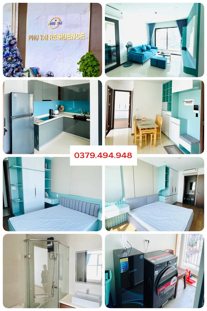 Căn hộ Phú Tài Residence Quy Nhơn 2PN giá 7,5 triệu - Full nội thất cao cấp!