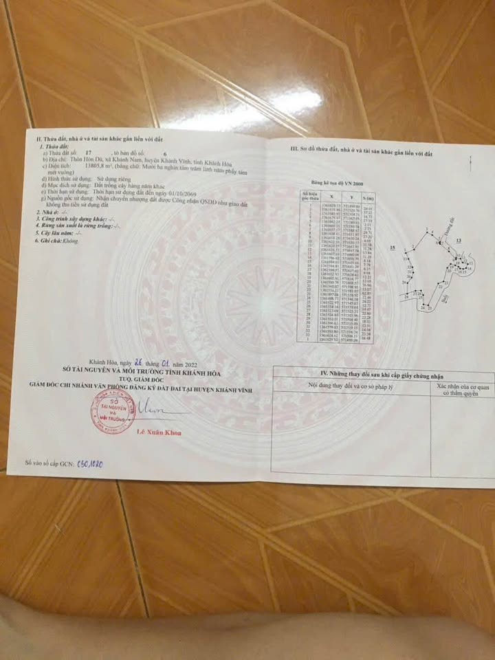 Đất Farm 1,4ha Thôn Hòn Dù, Xã Khánh Nam - Gần sông Cái, Đường ô tô tới nơi!