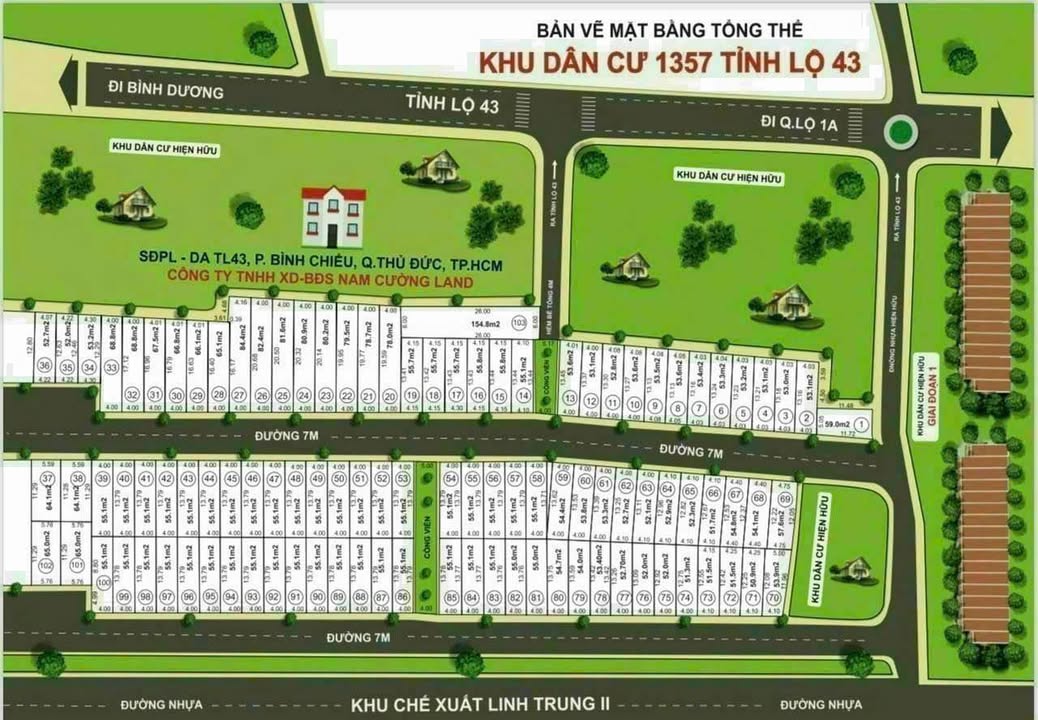 Đất nền KDC Nam Cường, TL43, 53.5m², giá 3.46 tỷ - Sổ hồng riêng