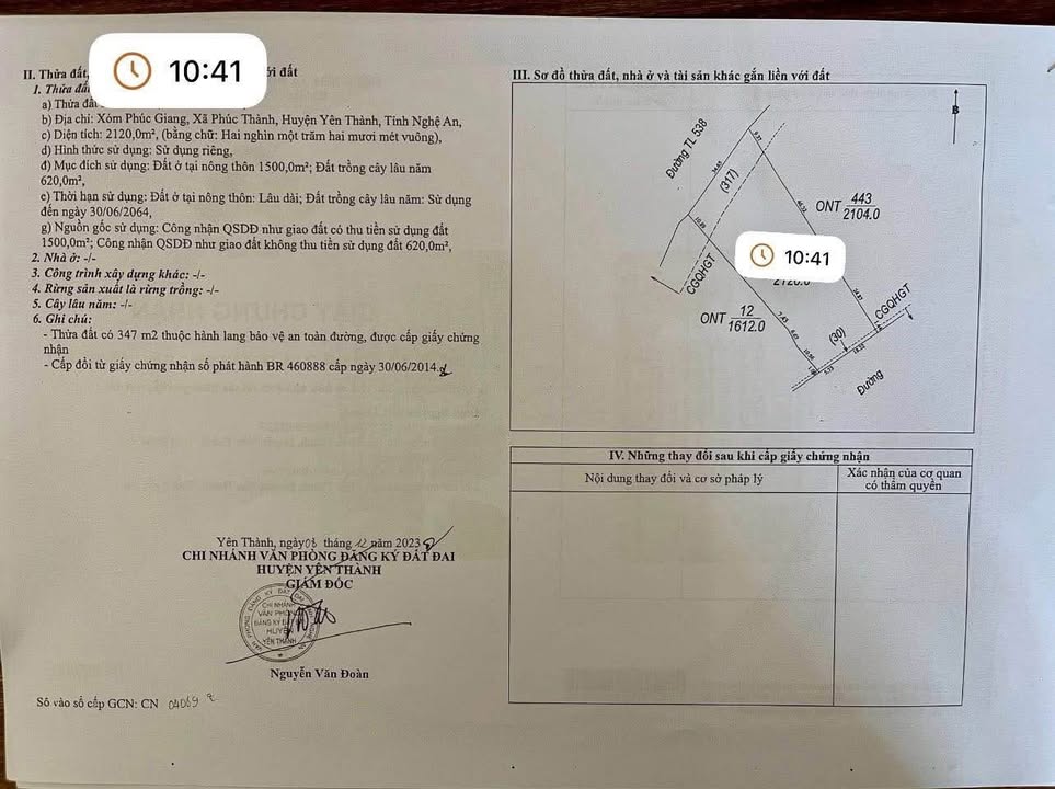 Đất nền Phúc Giang, Yên Thành 480m² giá 1 tỷ - Cơ hội đầu tư tuyệt vời!