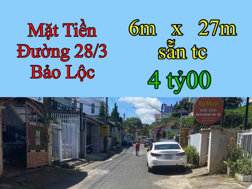 Nhà phố Bảo Lộc 162m² giá 4 tỷ - Mặt tiền đường 28/3, chính chủ!