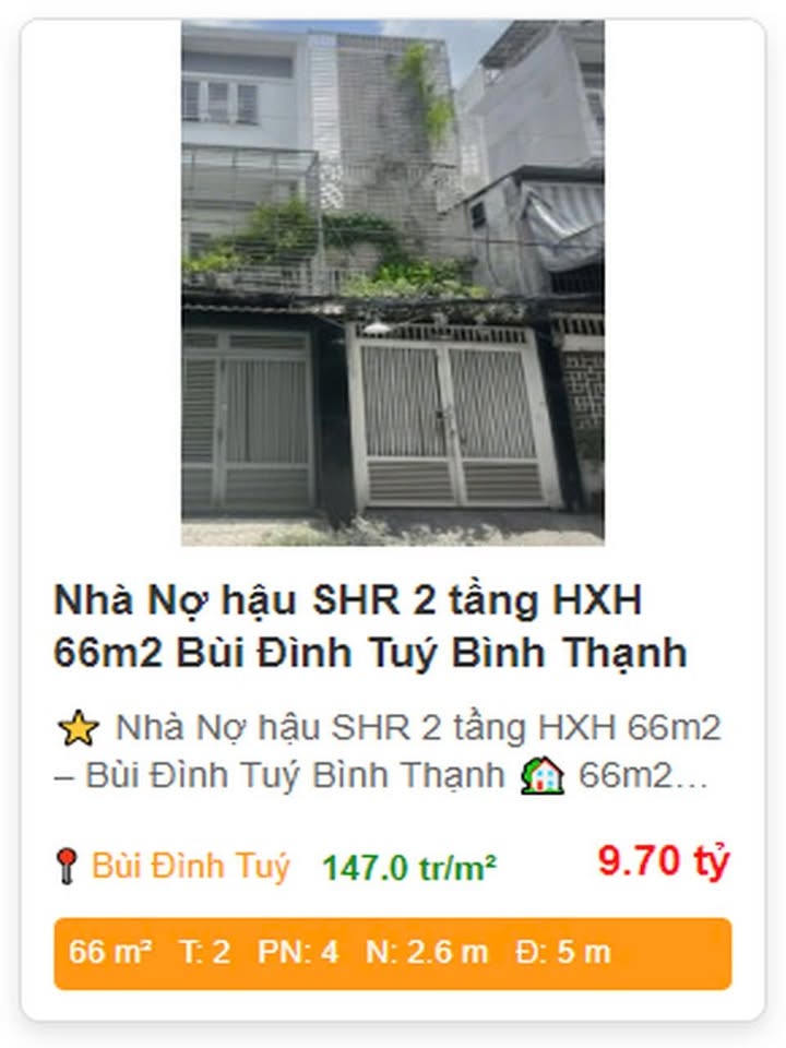 Nhà 2 tầng hẻm xe hơi 66m² Bùi Đình Túy Bình Thạnh - Sổ hồng chính chủ!