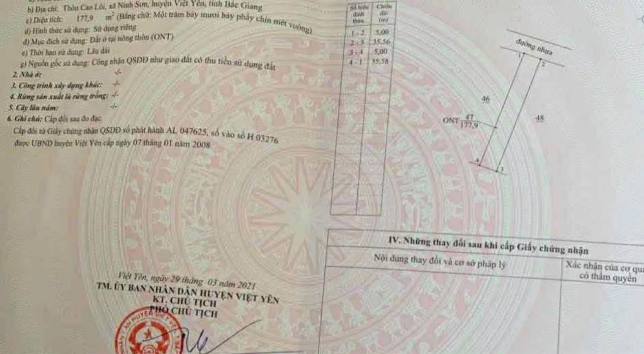 Nhà 3 tầng tại Cao Lôi, Ninh Sơn, Việt Yên 200m² - Vị trí vàng ngay đường vành đai 4!