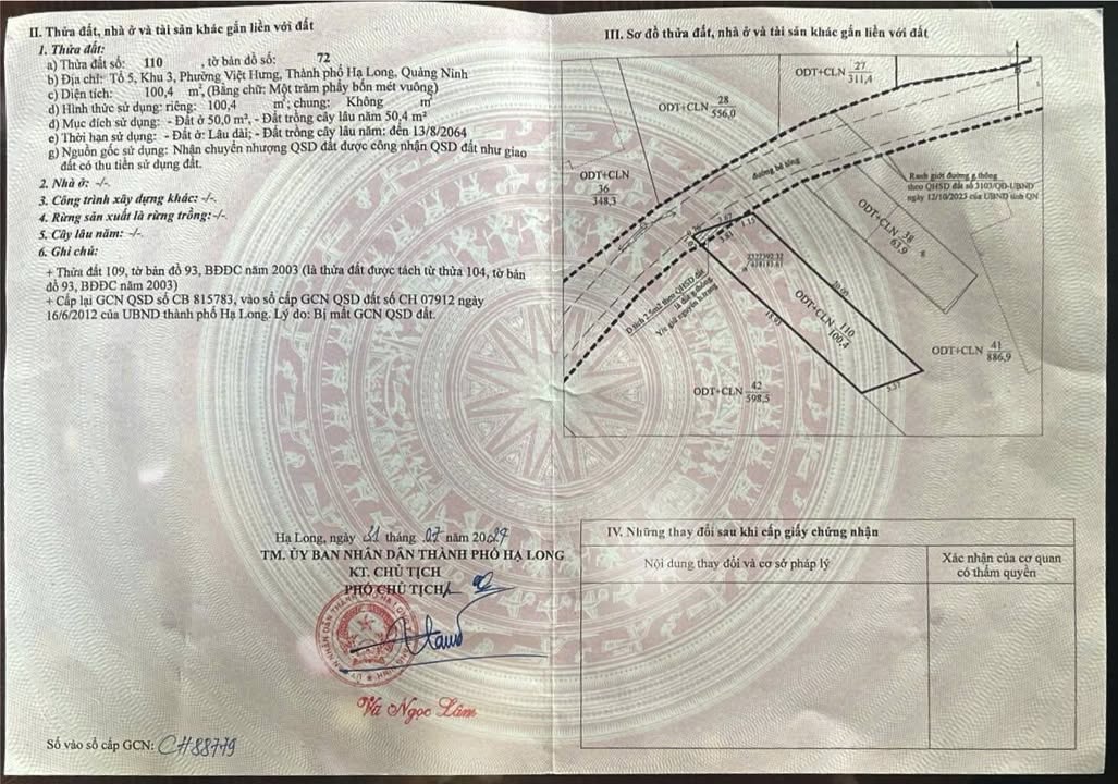 Đất mặt đường chính Cầu Cơ Khí, phường Việt Hưng 100.4m² chỉ 1 tỷ - Đầu tư sinh lời ngay!