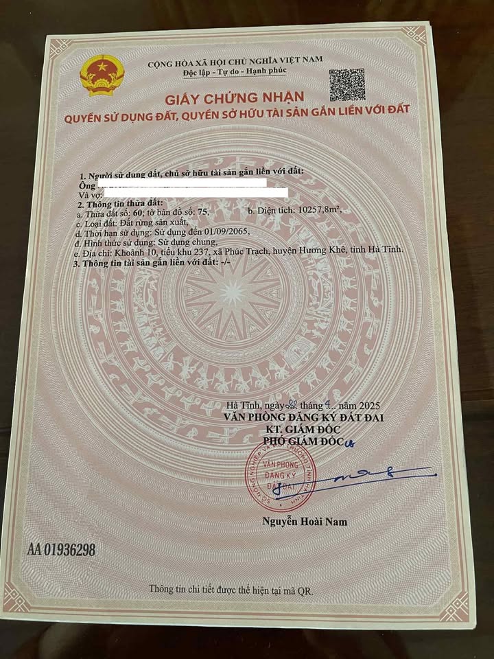 Đất rẫy Phúc Trạch, Hương Khê 10.257m² giá 3.8 tỷ - Tiềm năng phát triển lớn!