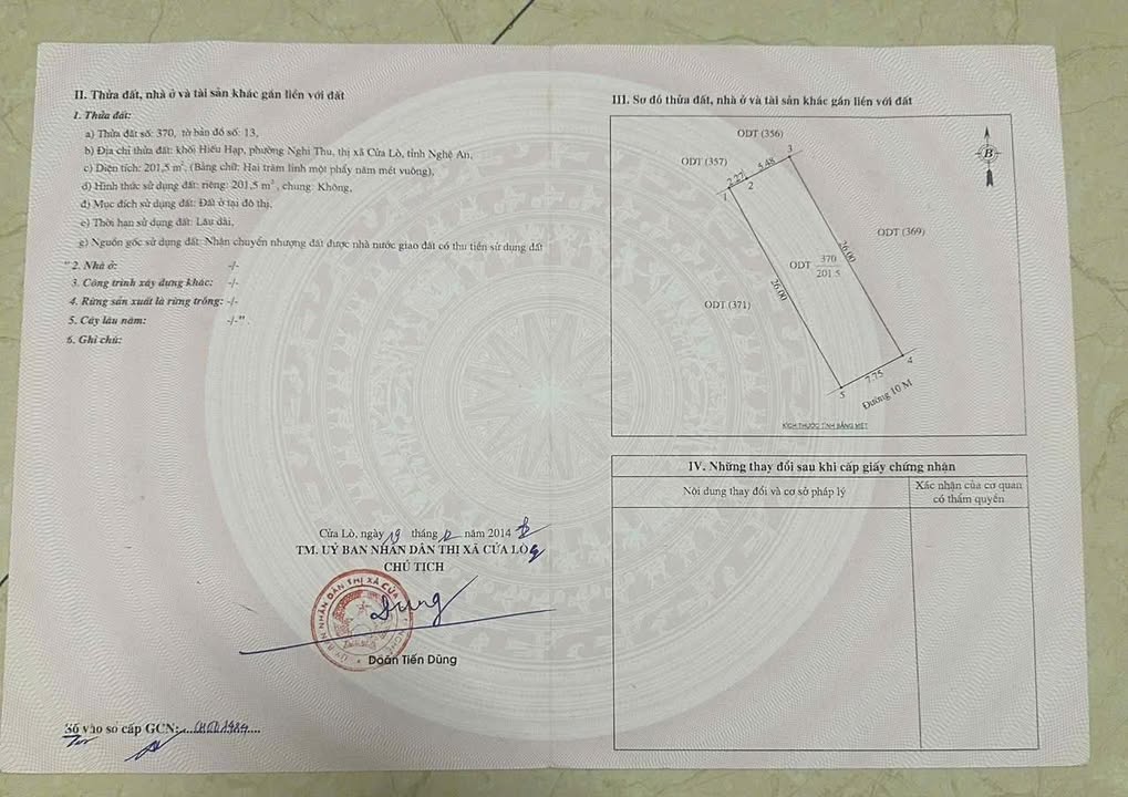 Đất nền Nghi Thu, Cửa Lò 200m² - Đối diện nhà thi đấu, giá thỏa thuận!