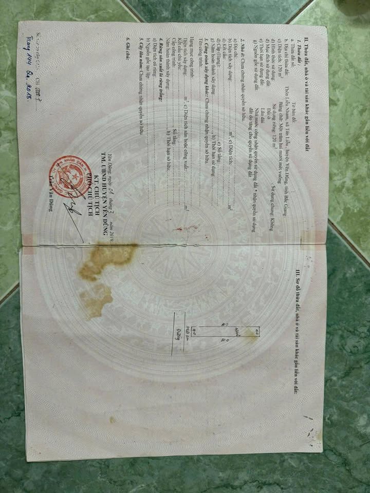 Đất nền Yên Dũng 120m² giá thỏa thuận - Sổ đỏ sang tên ngay!