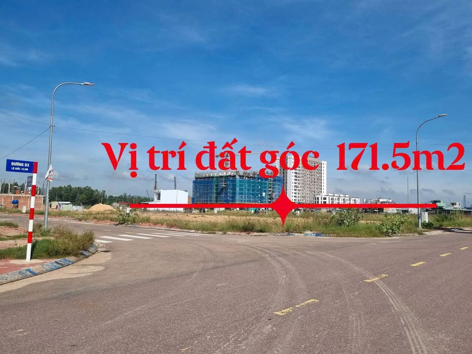 Đất nền góc Khu đô thị Long Vân, Quy Nhơn 171.5m² giá 6 tỷ - Cơ hội đầu tư hấp dẫn!