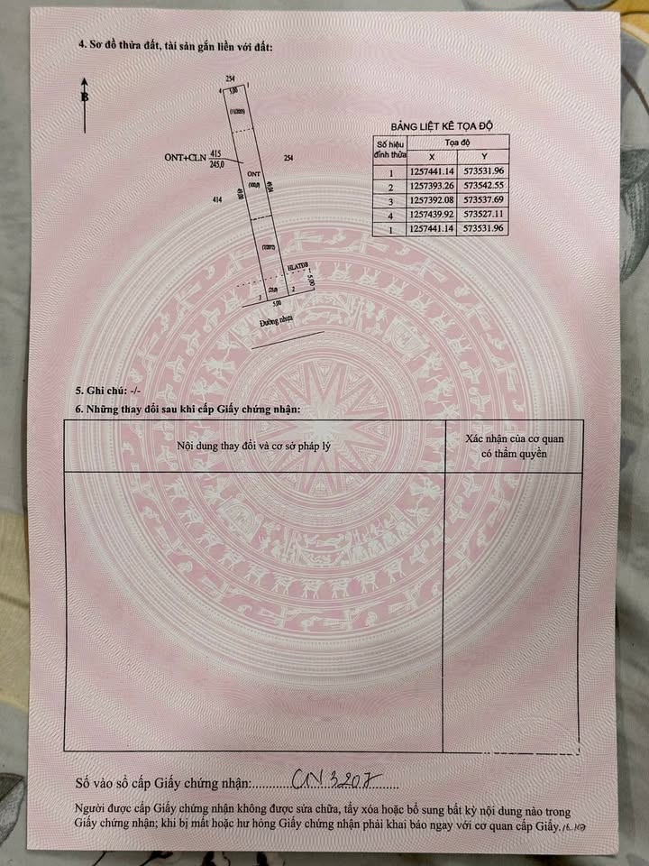 Đất thổ cư Định An, Dầu Tiếng 245m² giá 1 tỷ - Sổ đỏ chính chủ, giá tốt!