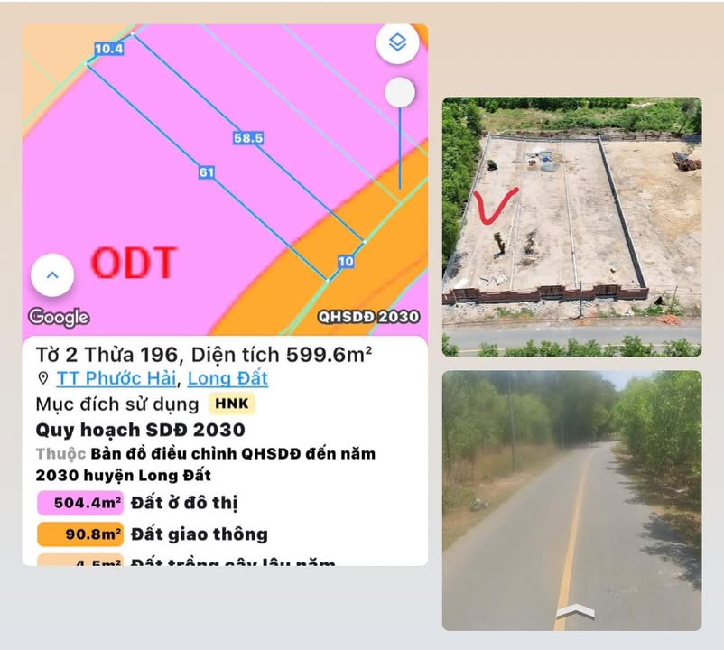 Đất thổ cư Phước Hải 600m² giá 2.85 tỷ - Mặt tiền đẹp, yên tĩnh