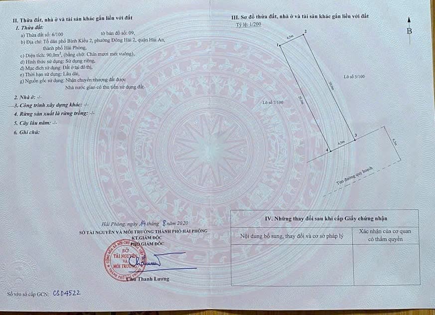 Đất liền kề Tasa Đông Hải 90m² giá 4 tỷ - Hướng Đông Nam cực kỳ đẹp!