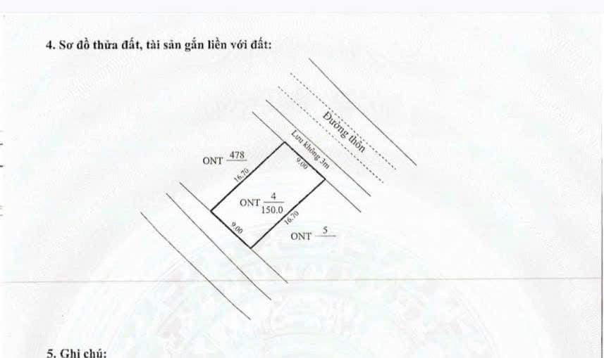 Đất nền 150m² thôn Văn Thịnh, Đông Văn, Thanh Hóa - Giá chỉ 9 triệu/m², chính chủ!
