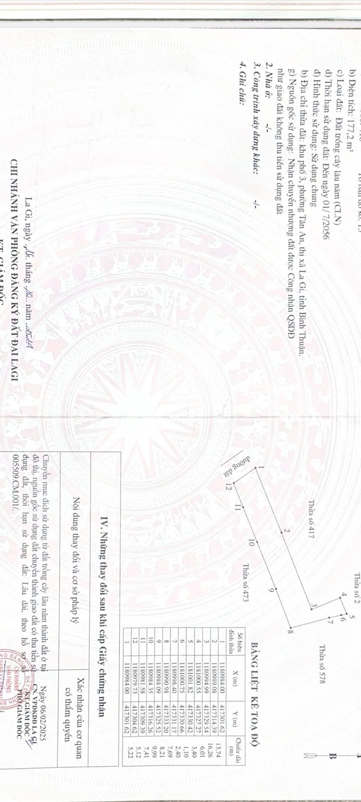 Đất nền Khu phố 3 Tân An, La Gi 177.2m² - Sổ đỏ chính chủ, giá chỉ 1 tỷ!