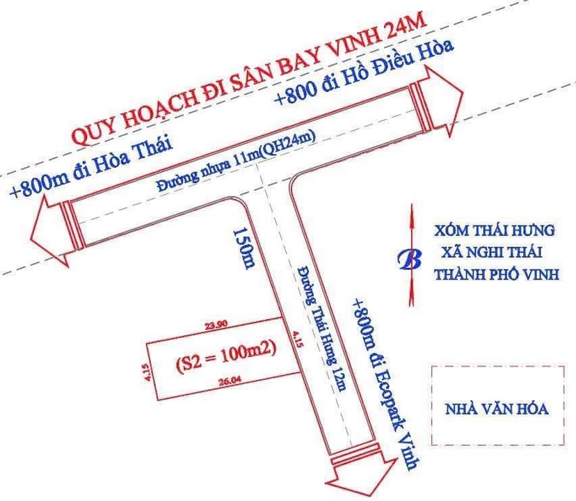 Đất kinh doanh Thái Hưng, Nghi Thái 100m² giá 1.7 tỷ - Tiềm năng tăng giá cao!