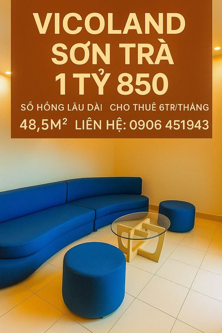Căn hộ Vicoland Sơn Trà 48,5m² giá 1,85 tỷ - Đầu tư sinh lời ngay!