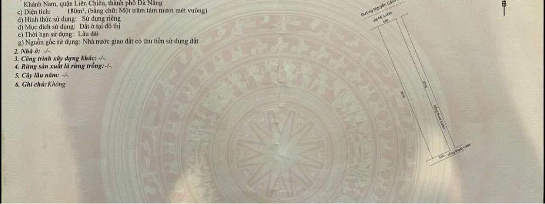 Đất nền Liên Chiểu Đà Nẵng 180m² - Mặt tiền đường Nguyễn Cảnh Dị, cơ hội đầu tư sinh lời!