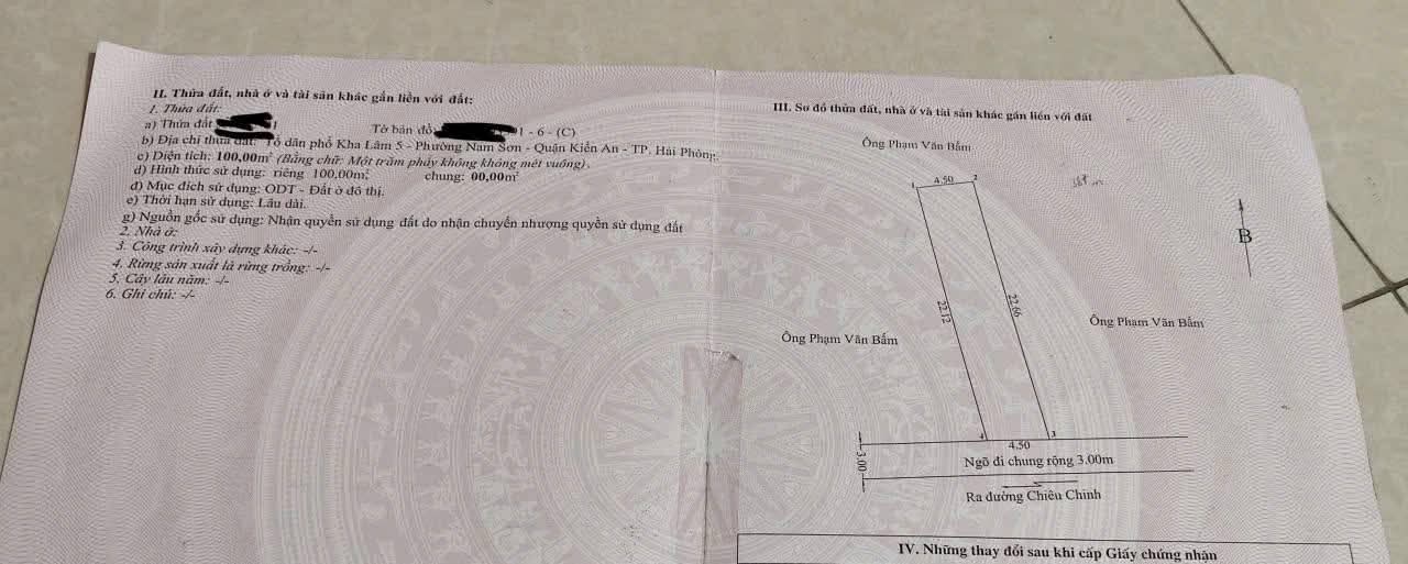 Đất nền Kha Lâm 5, Hải Phòng 100m² giá 1.7 tỷ - Sổ đỏ chính chủ, ô tô vào tận nơi!