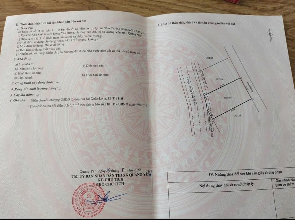 Đất nền Quảng Yên Centro - Minh Thành, Quảng Ninh 450m² giá 8.55 tỷ - Đầu tư sinh lời cao!