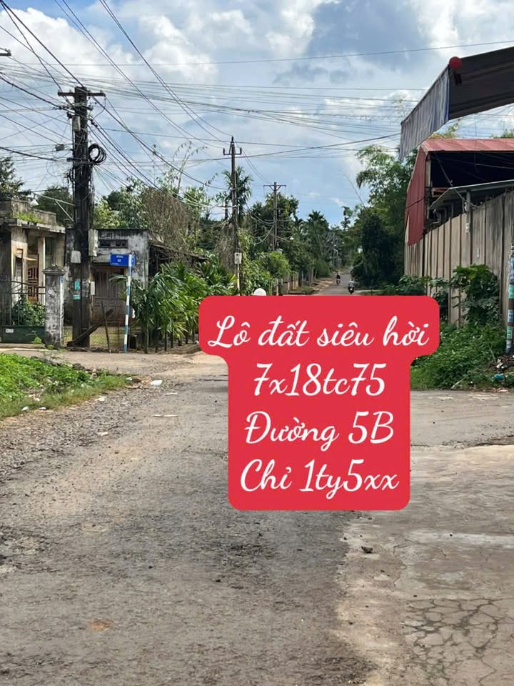 Bán đất mặt tiền đường 5B, Hòa Thuận, 126m² giá 1.55 tỷ - Đầu tư sinh lời ngay!
