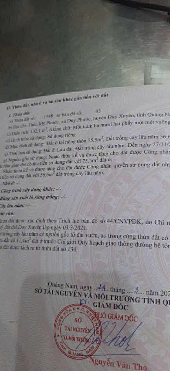 Đất nền Duy Phước 132m² giá 600 triệu - Đường thông dân cư đông đúc!