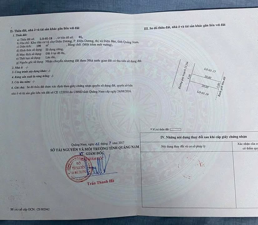 Đất nền Khu phố chợ Điện Dương 100m² giá 2.3 tỷ - Cơ hội đầu tư hấp dẫn!