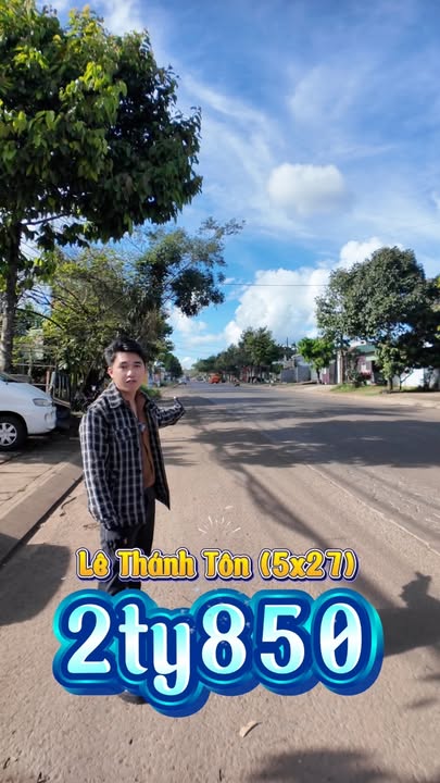 Đất nền Lê Thánh Tôn, Pleiku 125m² giá 2.85 tỷ - Lô góc 2 mặt tiền thuận lợi!