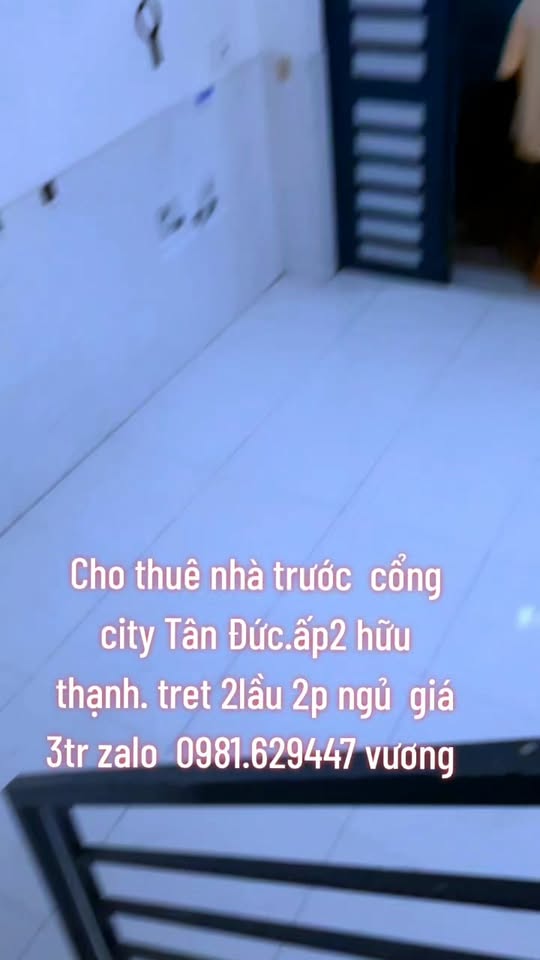 Nhà cho thuê 3 triệu/tháng trước cổng city Tân Đức - Tiện nghi đầy đủ