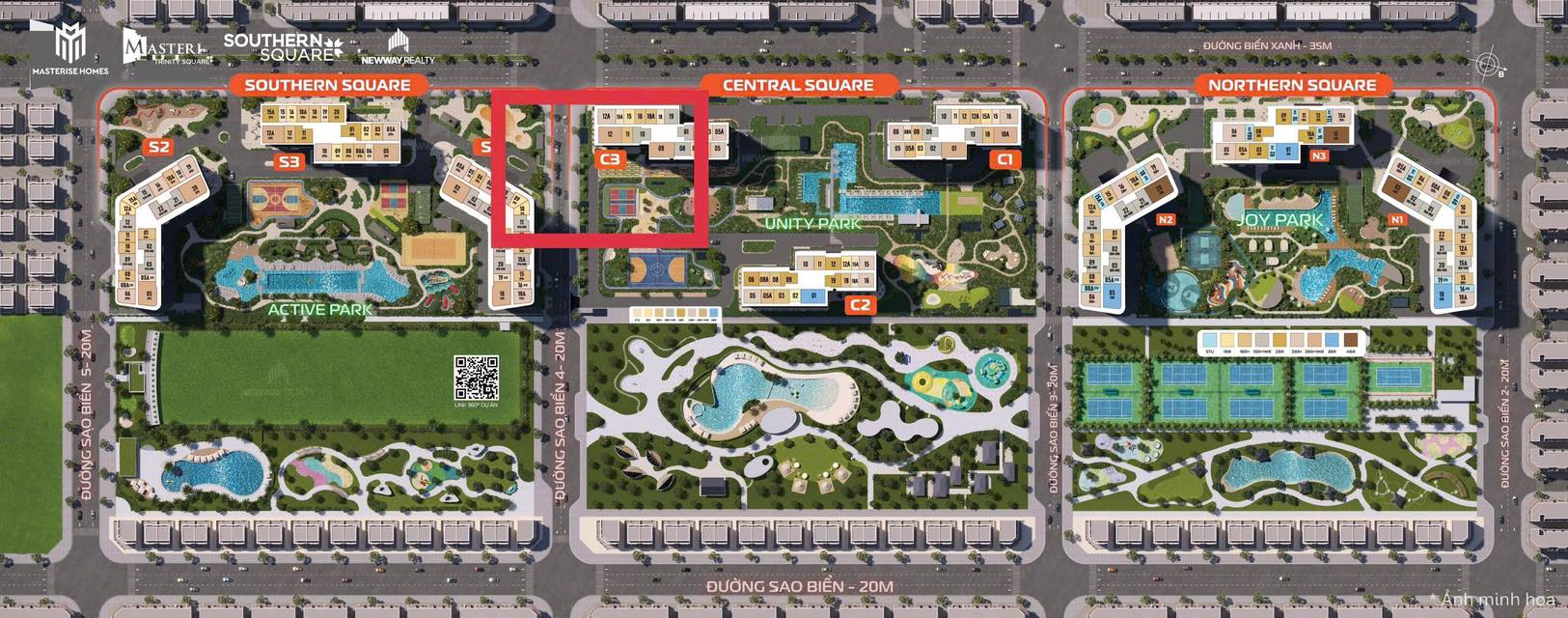 Căn hộ 2 phòng ngủ Tòa S1 Masteri Trinity Square 59m² giá chỉ 3.541 tỷ - Cơ hội vàng cho nhà đầu tư!