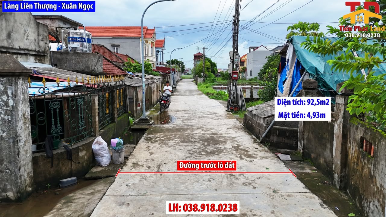 Đất liền kề thôn Liên Thượng, Xuân Ngọc 92,5m² - Ô tô vào tận nơi!