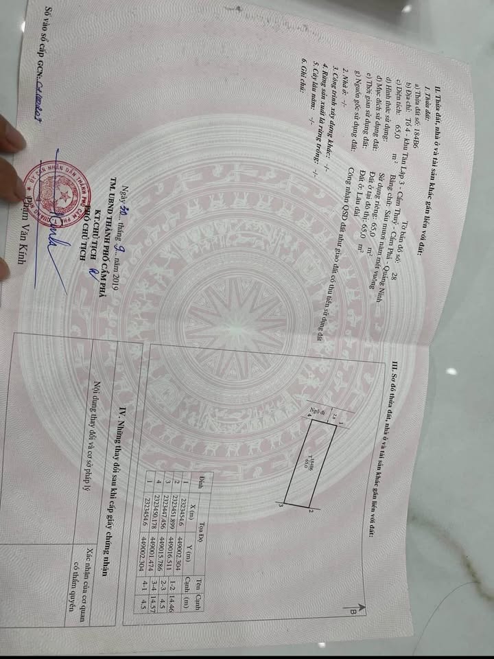 Đất nền khu Tây Bến Đỏ, Cẩm Phả - Diện tích 65m², giá chỉ 1.1 tỷ - Cơ hội đầu tư lý tưởng!