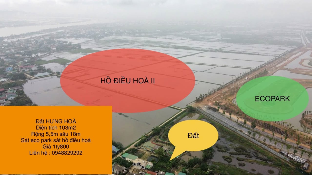 Đất nền Phong Thuận Hưng Hòa 103m² giá 1.8 tỷ - Sát hồ điều hòa và EcoPark!