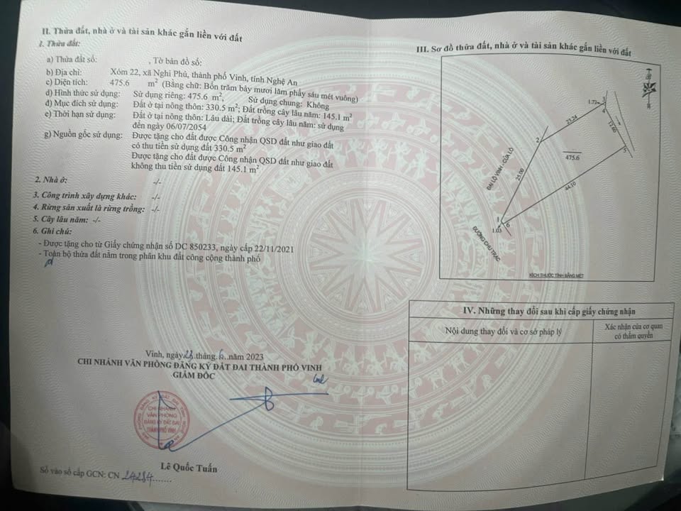 Đất mặt đường 72m Nghi Phú, Vinh 475.6m² giá 23.8 tỷ - Đầu tư sinh lời cao!