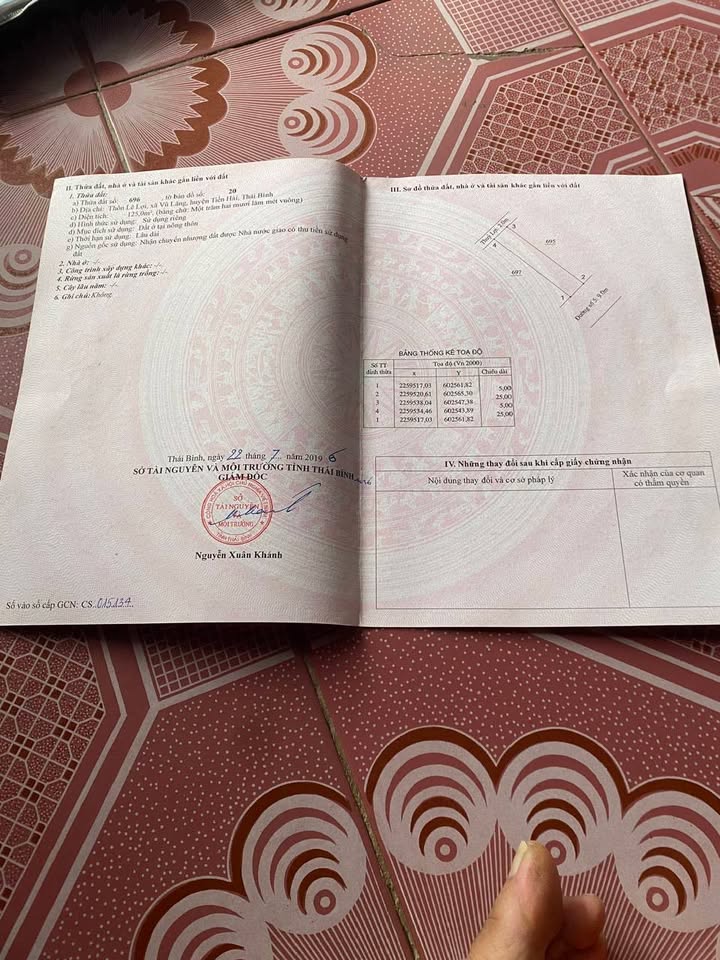 Đất nền Vũ Lăng Tiền Hải 125m² giá 900 triệu - Đường 9m thuận tiện