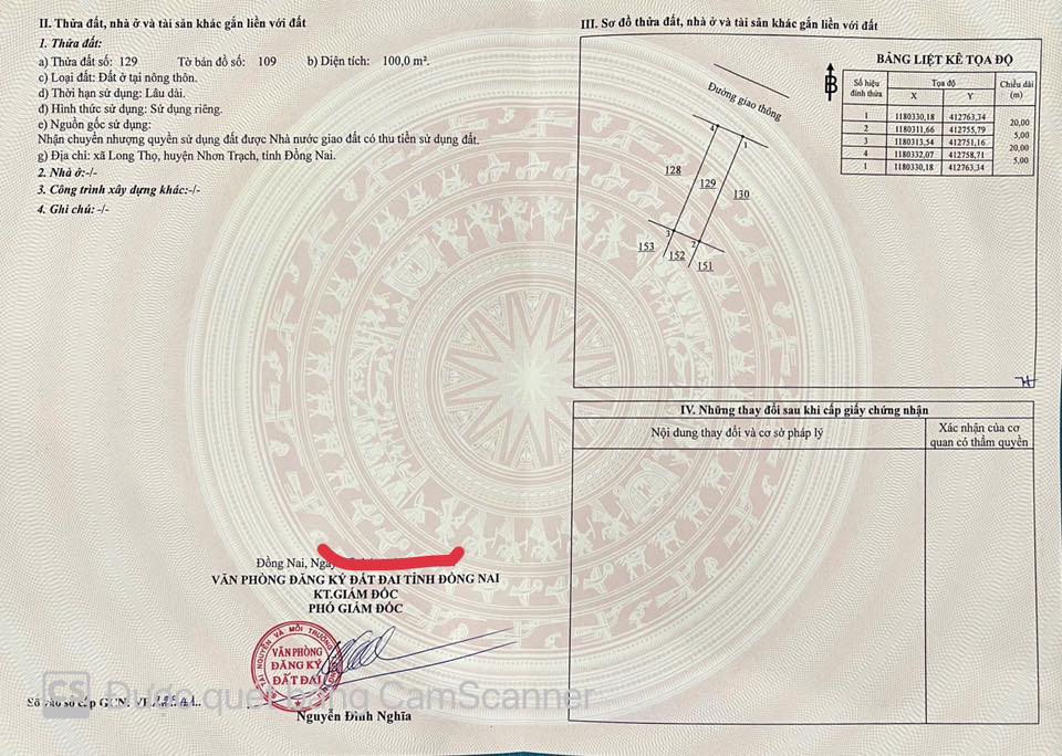 Đất nền chính chủ tại xã Long Thọ, Nhơn Trạch 100m² - Đầu tư sinh lời ngay!