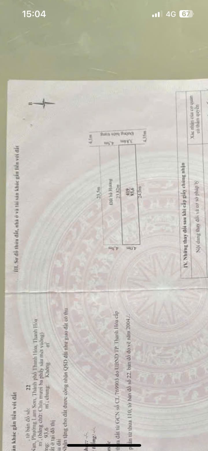 Lô đất trung tâm TP Thanh Hóa 93m² giá 2.99 tỷ - Cơ hội đầu tư an toàn!